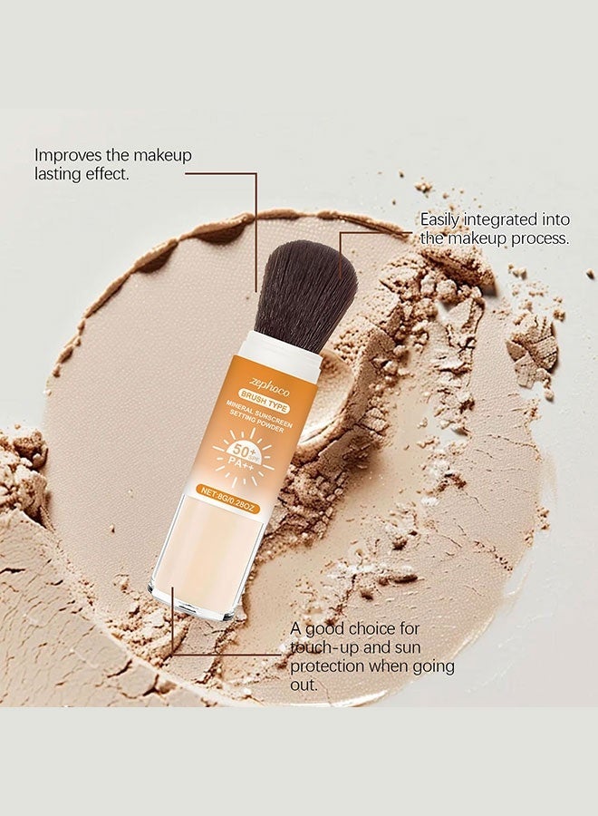 zephoco Mineral Sunscreen Setting Powder,Long Lasting Oil Control,Natural Matte Finish,Ranslucent, Even Skin Tone, Non Sticky, For Face Scalp & Hair - Image 5